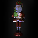 Pupazzo Babbo Natale in Metallo con Led rosso cm 40x30xh135