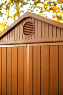 Casetta da Giardino Porta Attrezzi 190x244x221 cm in Resina Keter Darwin Wood 6x8 Marrone