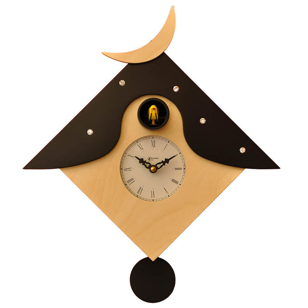 Orologio a Cucù da Parete 34X34X12Cm Pirondini Italia Otranto Naturale e Nero sconto