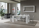 Consolle Allungabile 90-300x42x77 cm in Nobilitato Bianco