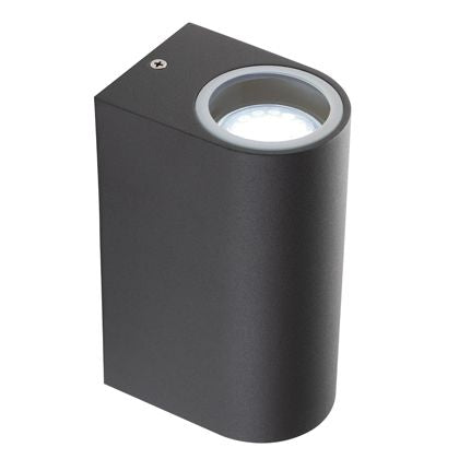 acquista Applique da Esterno 2 Luci Gu10 in Alluminio Sovil Grigio