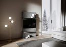 Porta TV a Parete 100x50x170,4 cm con 3 Ripiani Loki A Antracite Spatolato