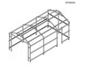 Casetta Box da Giardino in Lamiera di Acciaio 360x760x307 cm Legno