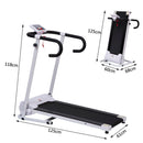 Tapis Roulant Elettrico Pieghevole Schermo LCD 500W Velocità Max 10km/h 