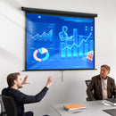 Telo per Proiettore 84" Formato 4:3 Angolo di 160° e Montaggio a Soffitto o Parete Nero      