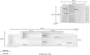 Parete Attrezzata Mobile TV e Pensile 240x45x51,5 cm Coro Bianco Lucido/Bianco  