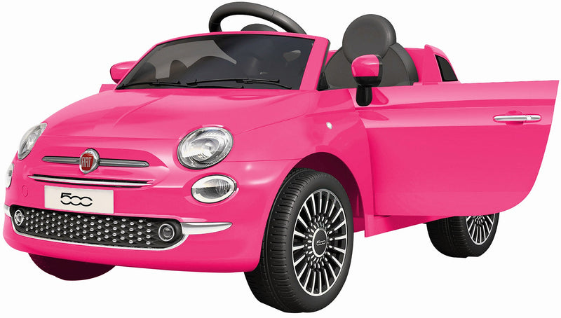 Macchina Elettrica per Bambini 12V con Licenza Fiat 500 Rosa