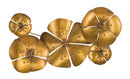 Pannello Flower Oroy 94x6x50 cm in Ferro Oro