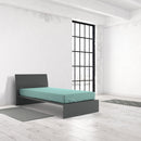 Lenzuolo Sotto con Angoli ed Elastico Tinta Unita Verde Acqua