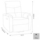 Poltrona Relax 76,5x89/159x100/83,5 h cm in Similpelle Grigio