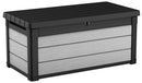 Baule Cassapanca da Esterno 122,9x62,1x54,5 cm in Resina Effetto Legno Keter Denali Grigio