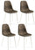 Set 4 Sedie 43x38xH86,5 cm in Similrattan Martina Marrone