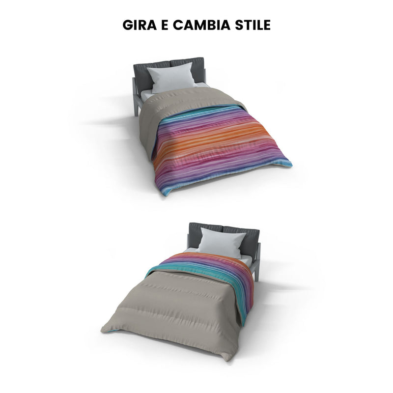 Trapunta Invernale Stampata in Microfibra 300gr Double Face Rainbow Varie Misure