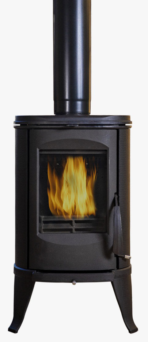 Stufa a Legna in Ghisa 7,5 kW 47,7x47,35x86 cm Eliptiko Nera prezzo