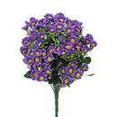 Set 4 Bouquet Artificiali di Cineraria Composto da 34 Fiori Artificiali Altezza 34 cm Viola