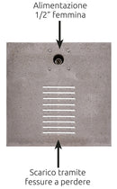 Fontana da Giardino con Rubinetto e Base in Cemento Belfer 42/QBM Alluminio