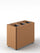 Pattumiera a 3 Scomparti Totale 24 L 48,5x25,5x39 cm con Contenitori Interni in Acciaio Verniciato Corten