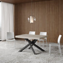 Tavolo Allungabile 140-244x90x77 cm Volantis Cashmere Telaio Antracite 