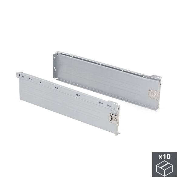 Kit Cassetto per Cucina Ultrabox H150 mm P 400 mm Acciaio Grigio Metallizzato 10 Pezzi Emuca acquista