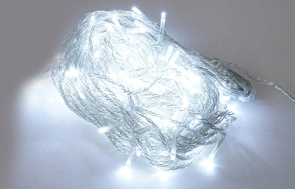 Luci di Natale Cascata Effetto Pioggia 180 LED 200x100 cm Luce Fredda Cavo 3m Trasparente sconto