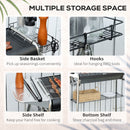 Barbecue a Carbone Carbonella 96x61x72 cm in Acciaio Nero