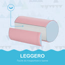 Set 5 Blocchi Costruzioni Morbide per Bambini 1-3 Anni in Finta Pelle e Schiuma Multicolore Rosa    