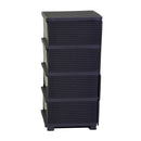 Cassettiera 4 Cassetti 43x36,8xh89,4 cm in Plastica Antracite