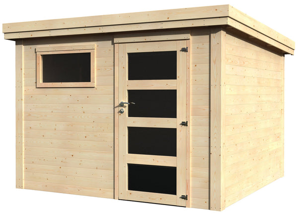 acquista Casetta Box da Giardino per Attrezzi 3x3,05m Senza Pavimento in Legno Abete 28mm Paco
