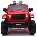 Macchina Elettrica per Bambini 12V Mp4 2 Posti con Licenza Jeep Wrangler Rubicon Rossa