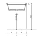 Mobile Lavatoio 50,5x50,5x87 cm 2 Cassetti Montegrappa Novella Dipiù Antracite