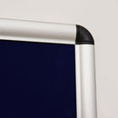 Bacheca Porta Avvisi 90x60x4,5 cm con Serratura in Alluminio  Blu