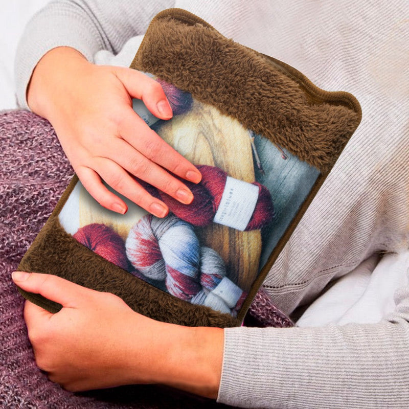 Borsa Acqua Calda Elettrica Scaldamani Ricaricabile Marrone