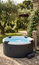 Vasca Idromassaggio Spa Denver Smontabile Trasportabile con Wifi per 6 Persone 182x182x70 cm in Materiale Plastico Grigio