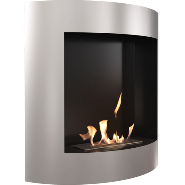 sconto Camino a Bioetanolo da Parete 77,9x81 cm Flig Akron Grigio