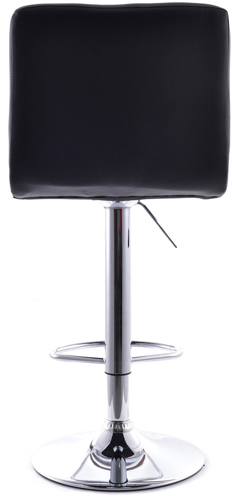 Sgabello con Alzata a Gas e Seduta Girevole in Similpelle Vandi Nero