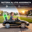 Macchina Elettrica per Bambini 3-6 Anni 12 V Audi R8 Spyder 107x58x44 cm 3-5 km/h con 2 Motori e Telecomando in PP Nero      