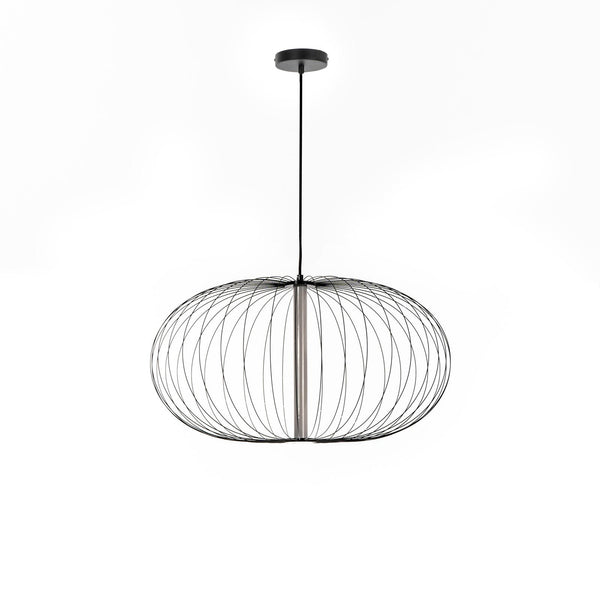 sconto Lampada a Sospensione a LED 70x70xH150 cm in Acciaio e Metallo Mizar Nero