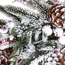 Sopra Porta con Bacche innevate Larghezza 66 cm Rosso