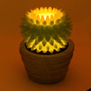 Candela led cactus con vaso fontana cm Ø23xh28
