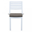 Sedia da Giardino Formentera con Cuscino 46x62x84 h cm in Alluminio Bianco