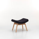 Poltrona Imbottita con Pouf 97x72x63 cm in Tessuto TFT Copenaghen Grigio Scuro