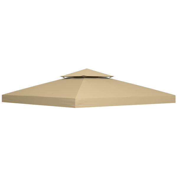 acquista Tetto di Ricambio per Gazebo 3x3 m a 2 Livelli e Resistente ai Raggi UV Beige