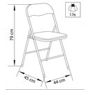 Sedia da Giardino Pieghevole Slim 44x45x79 h cm in Acciaio Gialla Color