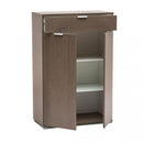 Mobiletto con 2 Anta e 1 Cassetto 75x38x112 h cm in Truciolare bilaminato Rovere Grigio