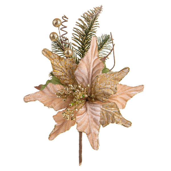 acquista Set 6 Pick Stella con Farfalla H28 cm Oro