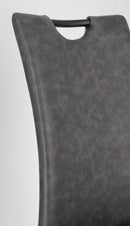 Set 4 Sedie 42x56x102h cm Kenneth Pu Antracite 