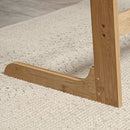 Tavolino da Divano a Forma di C 60x33x67 cm con Piano Inclinabile su 5 Livelli in Legno di Bambù Naturale