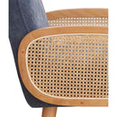 Poltroncina da Camera 66x81x84 cm Doris in Tessuto Blu Scuro