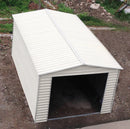 Capannone Box con Saracinesca in Lamiera Bianca per Deposito Attrezzi 370x790x280cm Enaudi