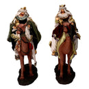 Natività tessuto bianco e oro con re magi cm xh25,4